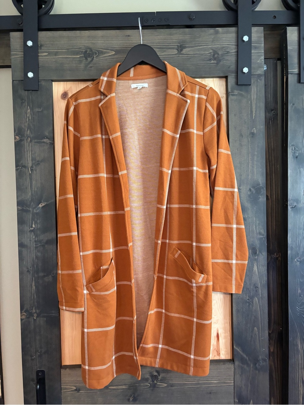 Maurices Rust Orange Open Front Cardigan